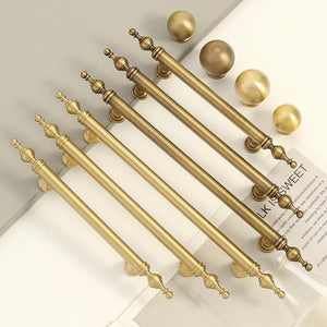 Solid Brass Round Cabinet Pulls & Knobs - Antique Bronze Finish - #1 Round 24mm Brass / 1pc