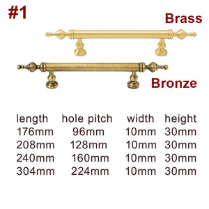 Solid Brass Round Cabinet Pulls & Knobs - Antique Bronze Finish - #1 Round 24mm Bronze / 1pc
