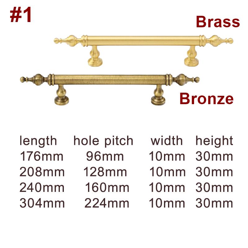 Solid Brass Round Cabinet Pulls & Knobs - Antique Bronze Finish - #1 Round 24mm Bronze / 1pc