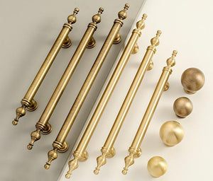 Solid Brass Round Cabinet Pulls & Knobs - Antique Bronze Finish - #1 - 160mm Bronze / 1pc