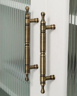 Solid Brass Round Cabinet Pulls & Knobs - Antique Bronze Finish - #1 - 96mm / 1pc