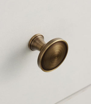 Solid Brass Round Cabinet Pulls & Knobs - Antique Bronze Finish - #1 - 160mm / 1pc