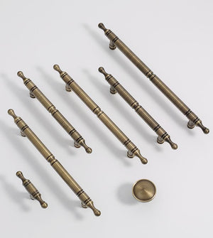 Solid Brass Round Cabinet Pulls & Knobs - Antique Bronze Finish - view 10