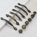Solid Brass Round Cabinet Pulls & Knobs - Black Finish for Cabinets - #1 Round / 1pc