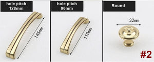 Solid Brass Round Cabinet Pulls & Knobs - Black Finish for Cabinets - #1 - 128mm Coffee / 1pc