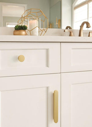 Solid Brass Round Cabinet Pulls & Knobs - Black Finish for Cabinets - Brass 95mm / 1pc