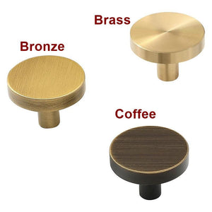 Solid Brass Round Cabinet Pulls & Knobs - Black Finish for Cabinets - 30mm Brass / 1pc