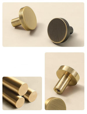 Solid Brass Round Cabinet Pulls & Knobs - Black Finish for Cabinets - view 10