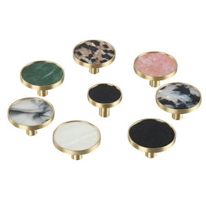 Solid Brass Round Cabinet Pulls & Knobs - Black Finish for Cabinets - #4 - 22mm / 1pc