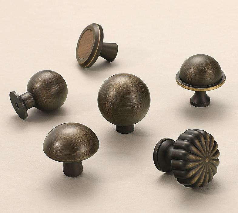 Solid Brass Round Cabinet Pulls & Knobs - Bronze Finish Hardware - #1 - 20mm / 1pc