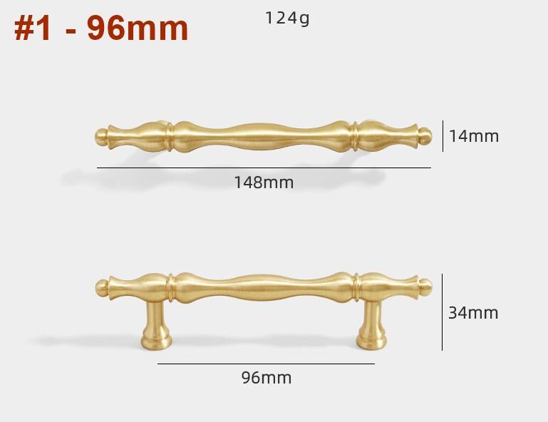 Solid Brass Round Cabinet Pulls & Knobs - Bronze Finish Hardware - #1 - 128mm / 1pc