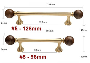 Solid Brass Round Cabinet Pulls & Knobs - Bronze Finish Hardware - #3 Brass 25mm / 1pc