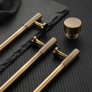 Solid Brass Round Cabinet Pulls & Knobs - Bronze Finish Hardware - hole pitch - 224mm / 1pc