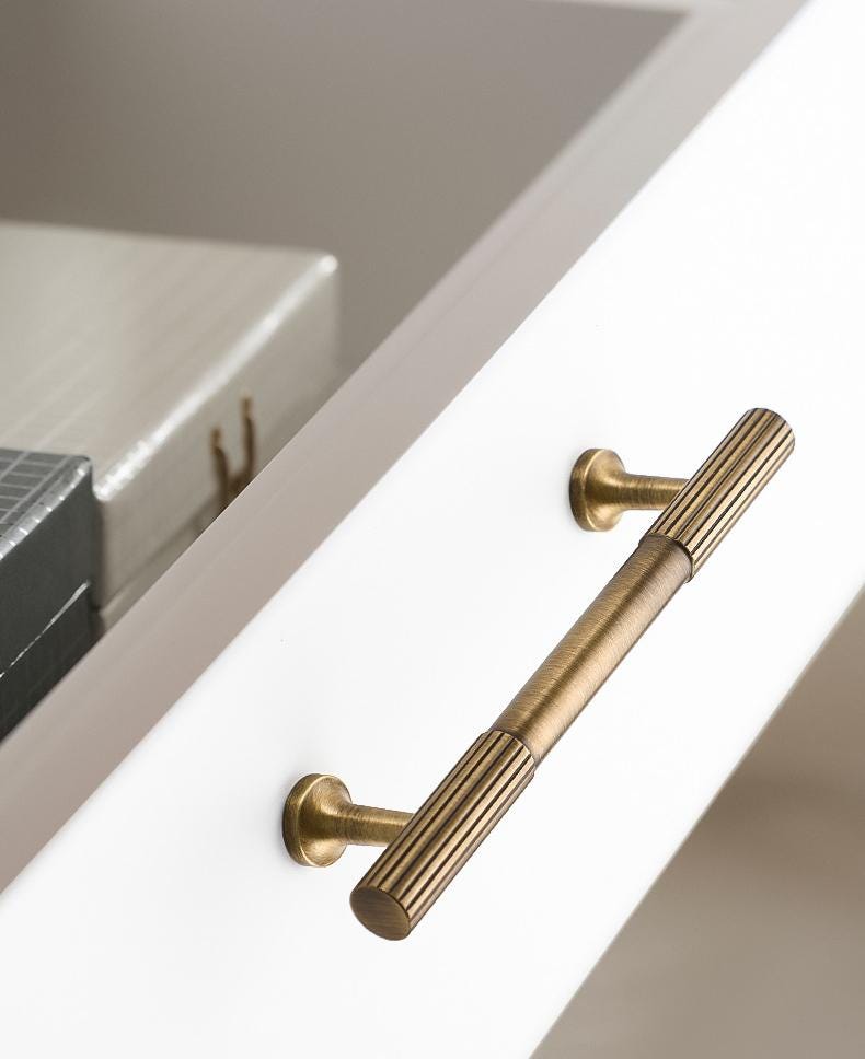 Solid Brass Round Cabinet Pulls & Knobs - Bronze Finish Hardware - view 10