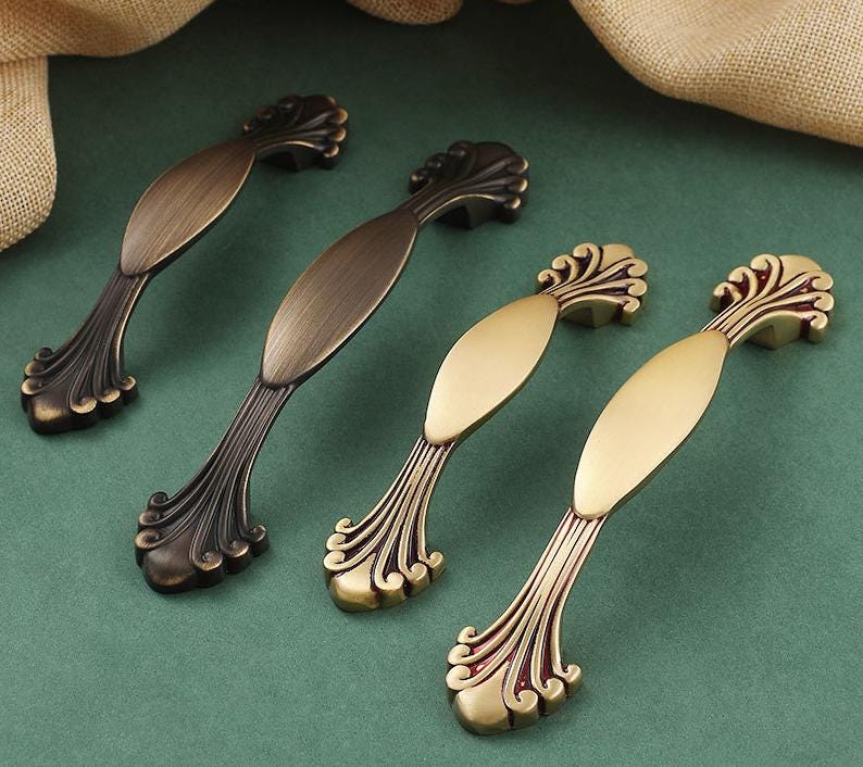 Solid Brass Round Cabinet Pulls & Knobs - Brushed Gold Finish - view 7