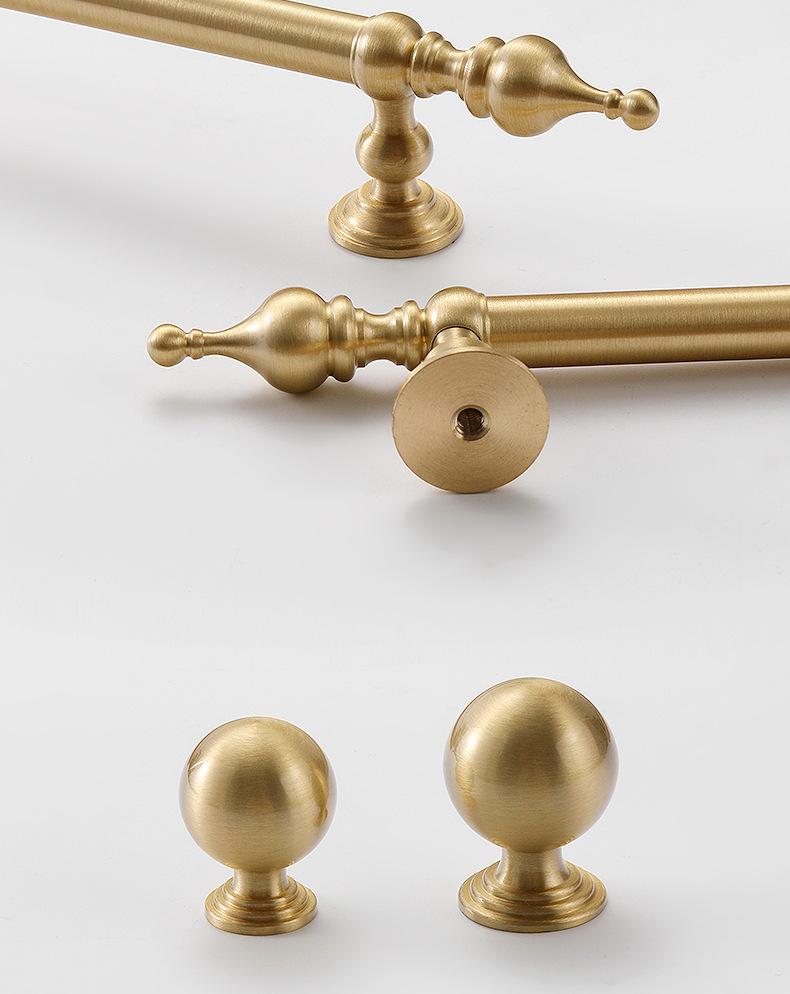 Solid Brass Round Cabinet Pulls & Knobs - Chrome Finish Hardware - #3 Bronze 96mm / 1pc