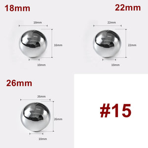 Solid Brass Round Cabinet Pulls & Knobs - Chrome Finish Hardware - #3 - 24mm / 1pc