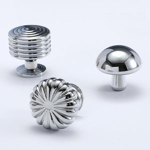 Solid Brass Round Cabinet Pulls & Knobs - Chrome Finish Hardware - #3 - 28mm / 1pc