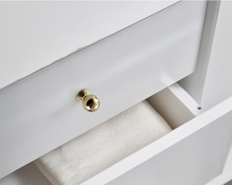 Solid Brass Round Cabinet Pulls & Knobs - Gold Finish for Cabinets - #6 / 1pc