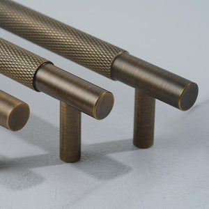Solid Brass Round Cabinet Pulls & Knobs - Mid-Century Hardware - #3 T-Shape 50mm / 1 pc
