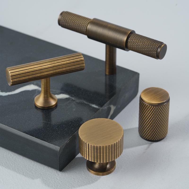 Solid Brass Round Cabinet Pulls & Knobs - Mid-Century Hardware - #4 - 96mm / 1 pc