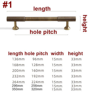 Solid Brass Round Cabinet Pulls & Knobs - Mid-Century Hardware - #1 T-Shape / 1pc