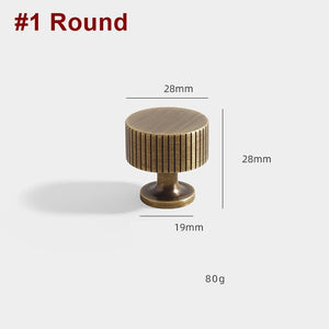 Solid Brass Round Cabinet Pulls & Knobs - Mid-Century Hardware - #1 - 96mm / 1pc