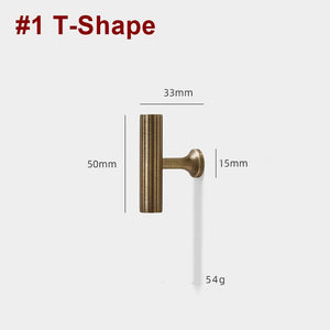 Solid Brass Round Cabinet Pulls & Knobs - Mid-Century Hardware - #1 - 128mm / 1pc