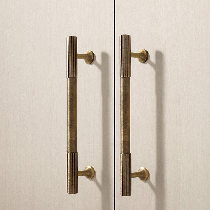Solid Brass Round Cabinet Pulls & Knobs - Mid-Century Hardware - #1 - 160mm / 1pc