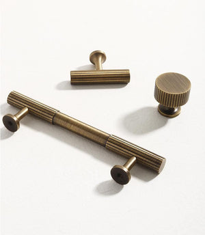 Solid Brass Round Cabinet Pulls & Knobs - Mid-Century Hardware - #1 - 320mm / 1pc