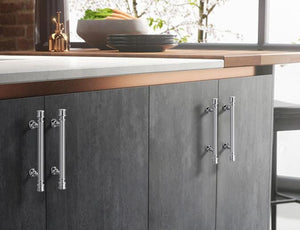 Solid Brass Round Cabinet Pulls & Knobs - Polished Silver Finish - view 9
