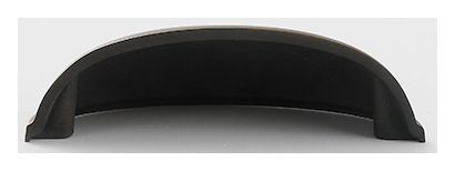 Solid Brass Smooth Half Moon Cup Pull - Aged Brass - Finish profile panel