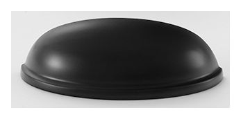 Solid Brass Smooth Half Moon Cup Pull - Matte Black - Finish profile panel