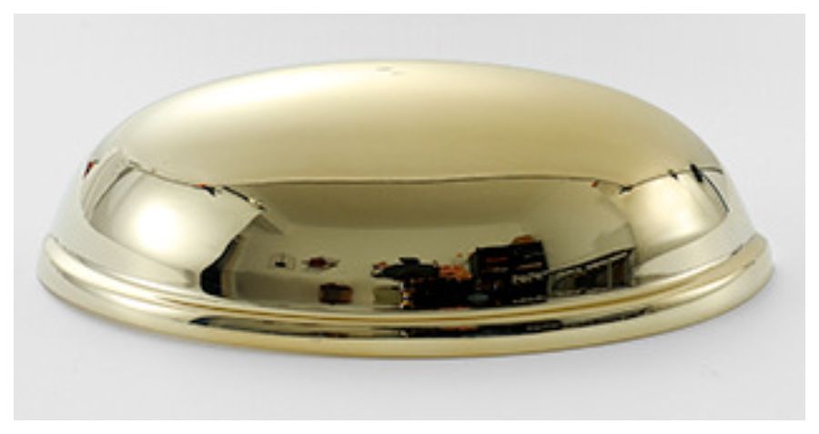 Solid Brass Smooth Half Moon Cup Pull - Polished Gold - Finish profile panel