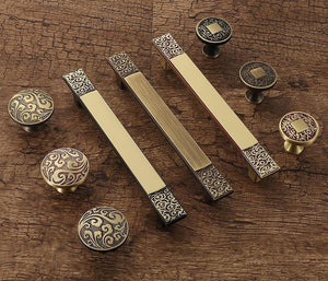 Solid Brass Square Cabinet Pulls & Knobs - Black Finish Hardware - #1 Black / 1pc