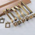 Solid Brass Square Cabinet Pulls & Knobs - Black Finish Hardware - #1 Round Coffee / 1pc