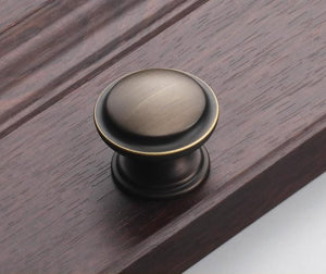 Solid Brass Vintage Cabinet Pulls & Knobs - Antique Bronze Finish - #6 / 1pc