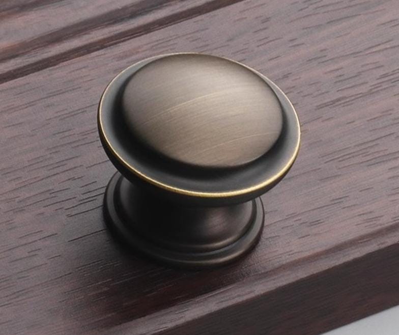 Solid Brass Vintage Cabinet Pulls & Knobs - Antique Bronze Finish - view 4