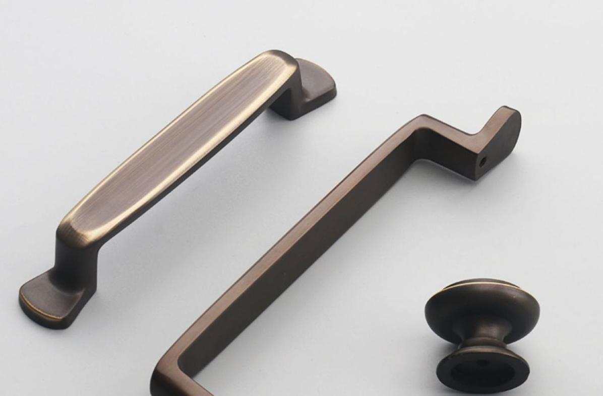 Solid Brass Vintage Cabinet Pulls & Knobs - Antique Bronze Finish - view 7