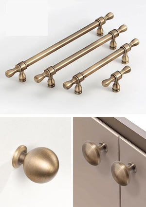 Solid Brass Vintage Cabinet Pulls & Knobs - Antique Bronze Finish - #2 - 30mm / 1pc
