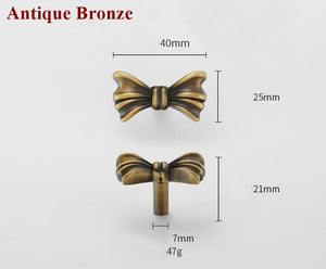 Solid Brass Vintage Cabinet Pulls & Knobs - Antique Bronze Finish - Brown / 1pc