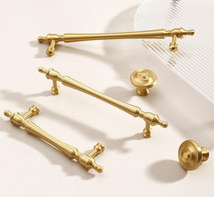Solid Brass Vintage Cabinet Pulls & Knobs - Antique Bronze Finish - #1 / 1pc
