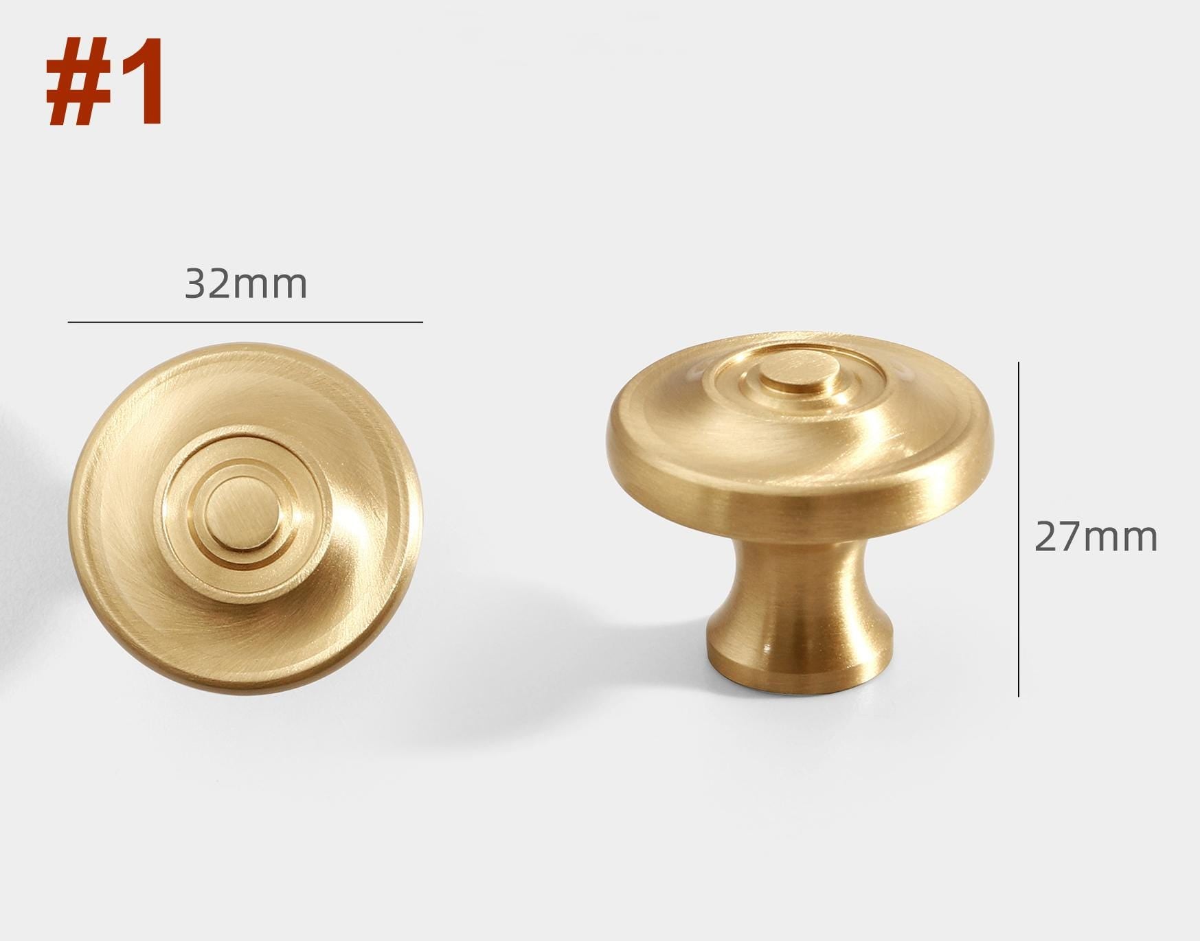Solid Brass Vintage Cabinet Pulls & Knobs - Antique Bronze Finish - #2 / 1pc
