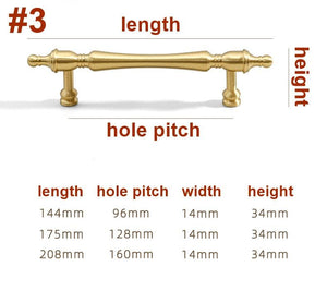 Solid Brass Vintage Cabinet Pulls & Knobs - Antique Bronze Finish - #3 Brass 128mm / 1pc