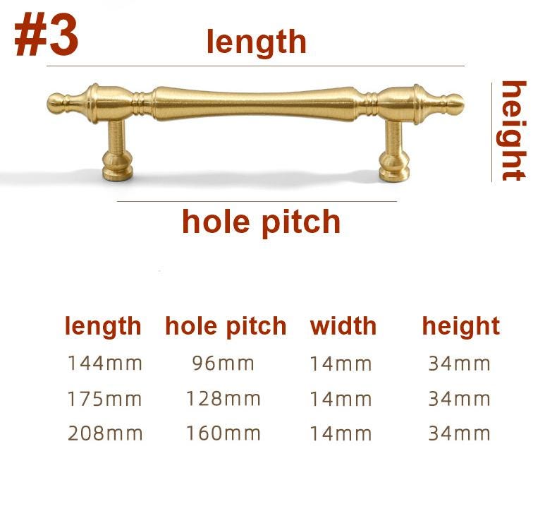 Solid Brass Vintage Cabinet Pulls & Knobs - Antique Bronze Finish - #3 Brass 128mm / 1pc