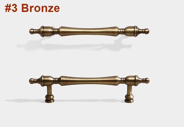 Solid Brass Vintage Cabinet Pulls & Knobs - Antique Bronze Finish - #3 Bronze 96mm / 1pc
