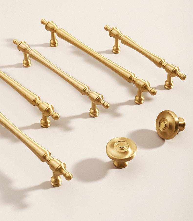 Solid Brass Vintage Cabinet Pulls & Knobs - Antique Bronze Finish - #3 Bronze 160mm / 1pc