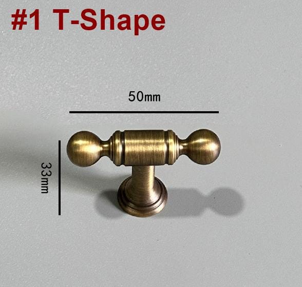 Solid Brass Vintage Cabinet Pulls & Knobs - Furniture Hardware - #1 - 96mm / 1 pc