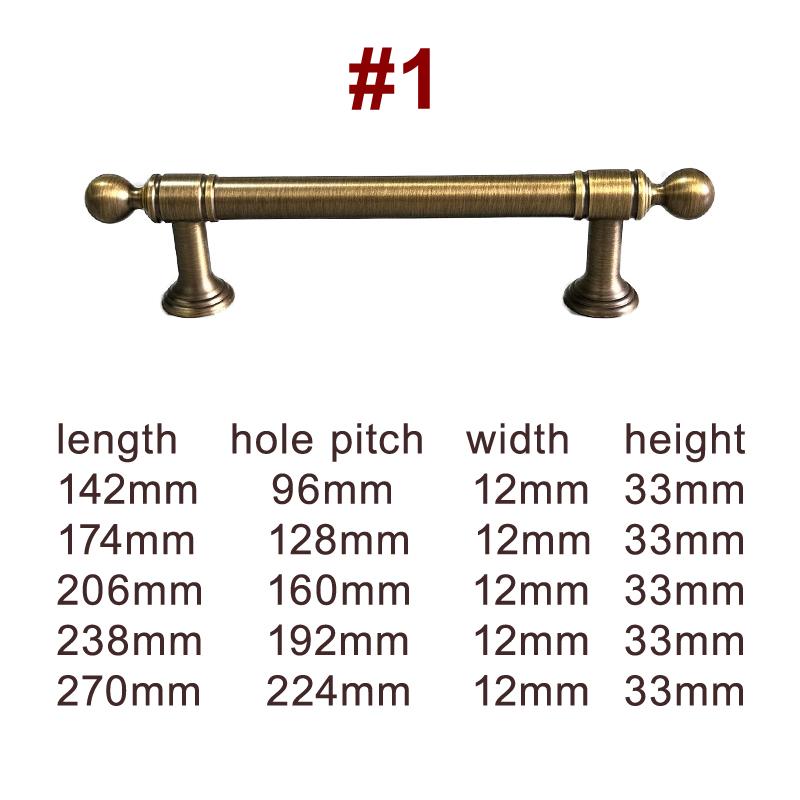 Solid Brass Vintage Cabinet Pulls & Knobs - Furniture Hardware - #1 - 128mm / 1 pc