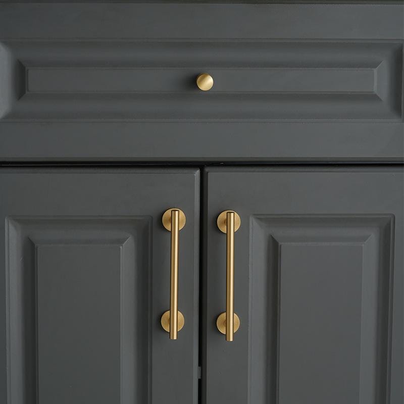 Solid Brass Vintage Cabinet Pulls & Knobs - Brushed Gold Finish - #5 - 192mm / 1pc